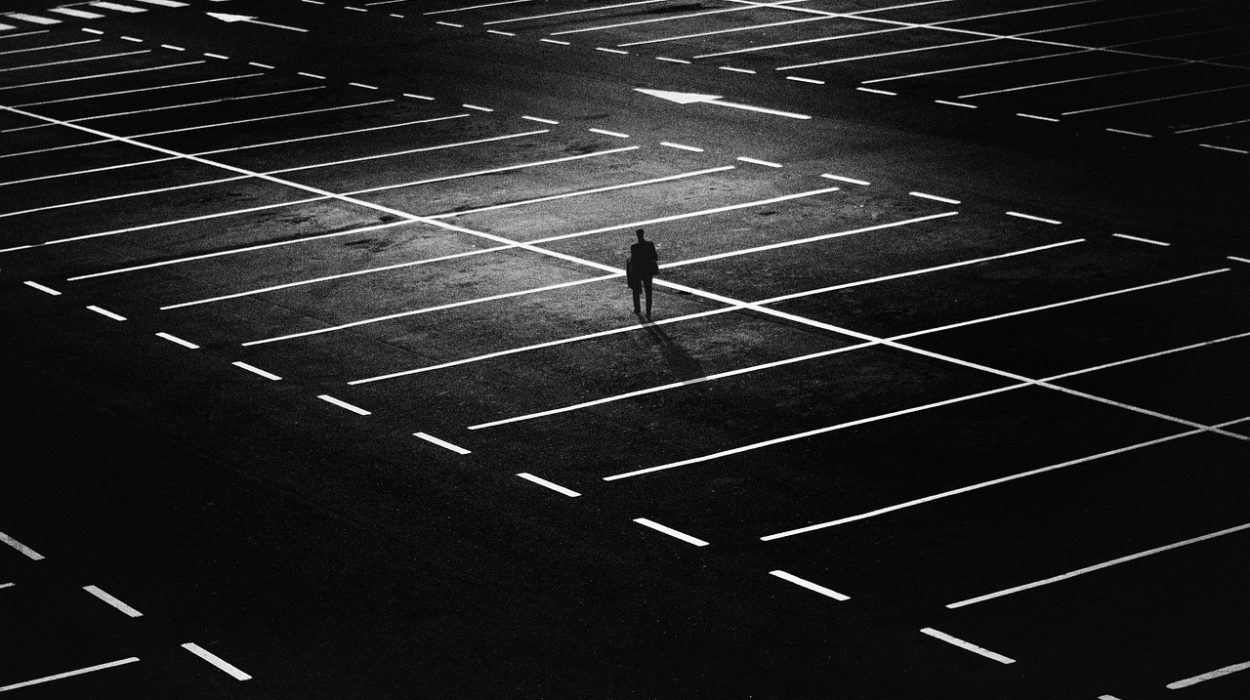 parking space, man, city, person, alone, lonely, lights, gloomy, night, evening, dark, parking lot, urban, man, city, alone, alone, alone, alone, alone, lonely, night, dark, dark, dark, parking lot